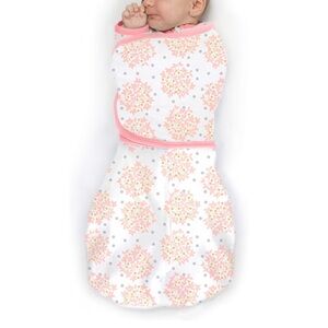 Swaddle Designs Pink and White Baby Swaddle